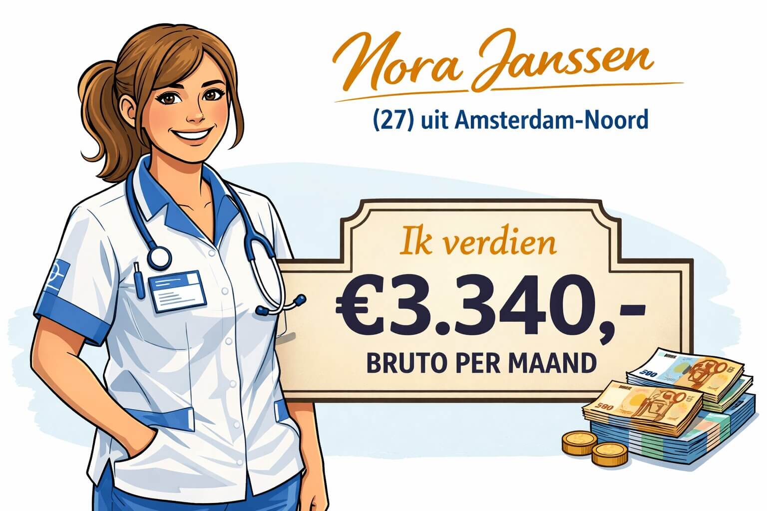 Verpleegkundige in ziekenhuis leest dossier