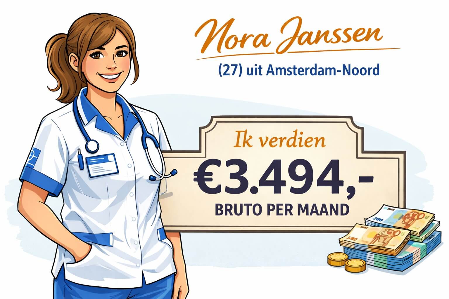 Verpleegkundige in ziekenhuis leest dossier